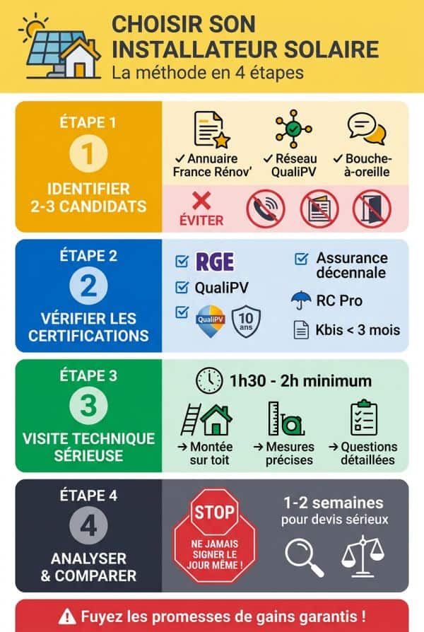 La méthodologie en 4 étapes pour sélectionner votre installateur