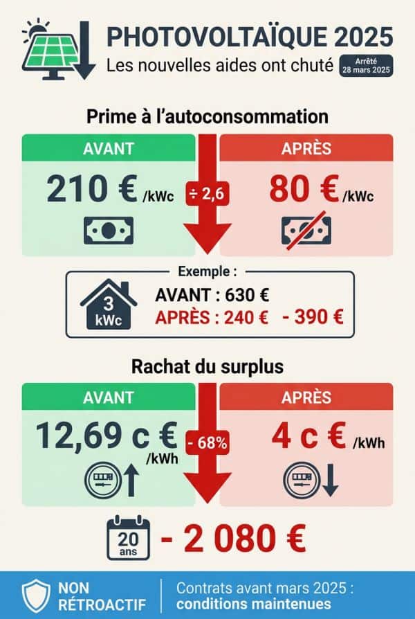 Prime à l'autoconsommation et tarifs d'achat garantis : combien vous toucherez réellement