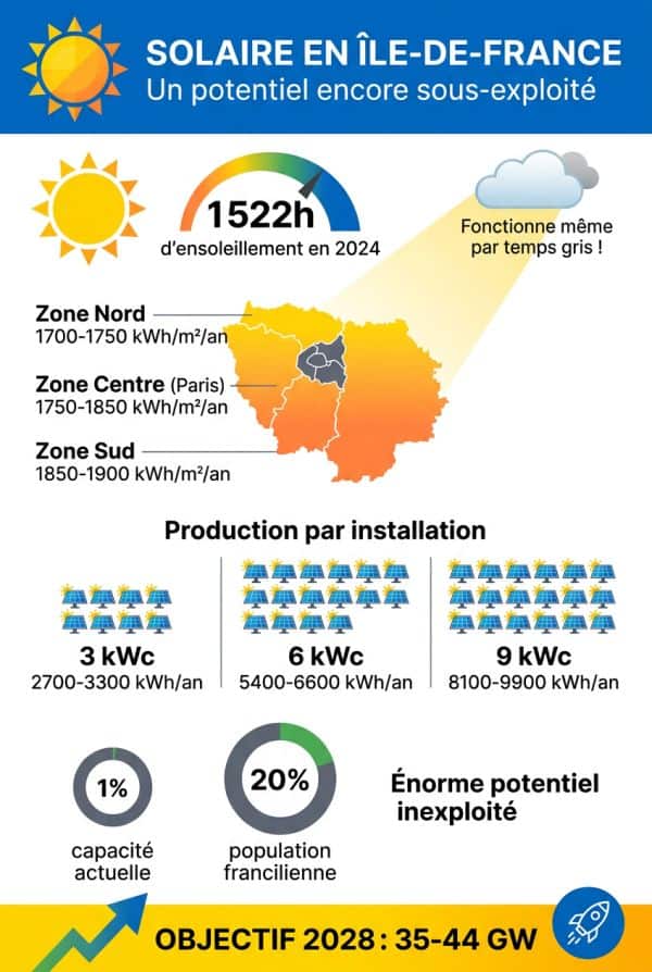 Le potentiel solaire francilien : chiffres et réalités
